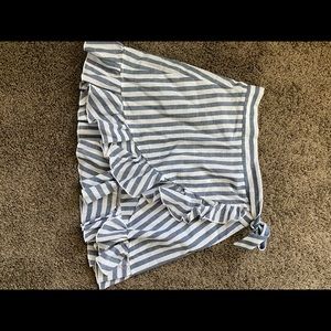 Linen striped skirt